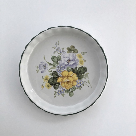 Ashley Ceramics Kitchen Vintage Ashley Ceramic England Ribbed Flan